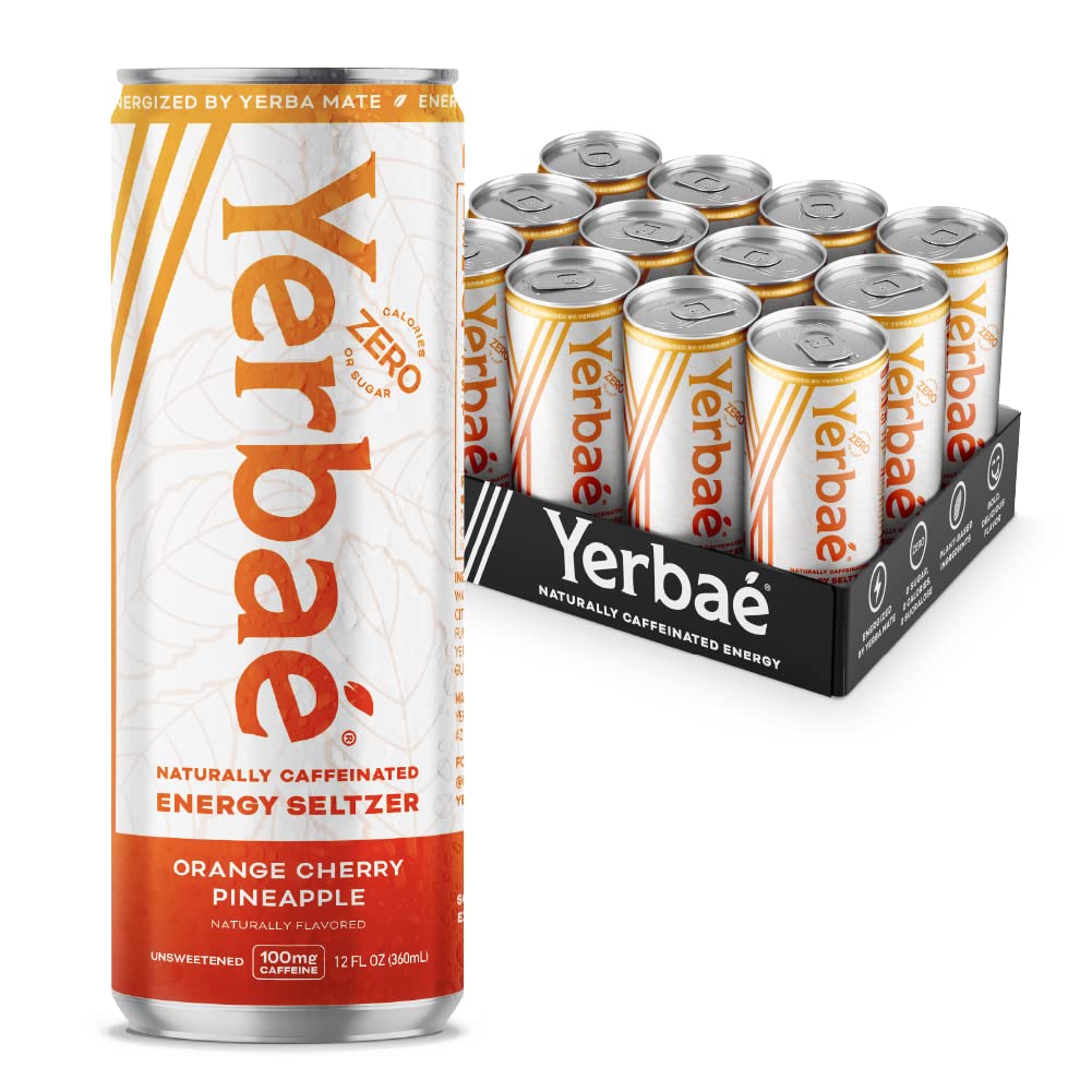 Yerbaé Energy Seltzer & Beverage Bundle - 16oz & 12oz Variety 24-Pack, 0 Sugar, 0 Calories, 0 Carbs, Energized by Yerba Mate & Plant-Based