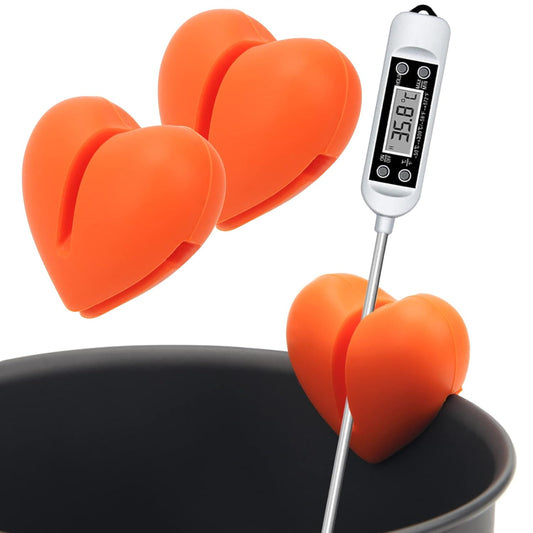Windspeed Thermometer Pot Clip Holder(No Thermometer Include), 2Pcs Candy Thermometer Pot Clip Holder for Digital Thermometer Holder for Candle Soap Jam Candy Milk Chocolate Cooking