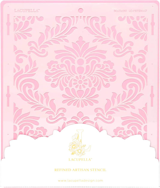 Cake Decorating Stencil for Tall Buttercream Cake, Royal Icing, Ganache, Paint, Airbrush (Madani)