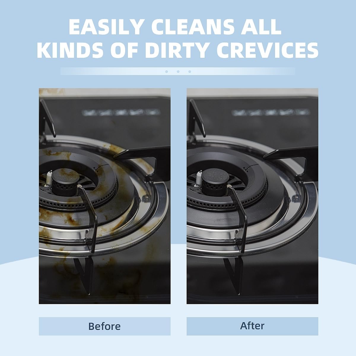 Hard Bristle Crevice Cleaning Brush-Thin Gap Scrub Brush, Small Cleaning Brush, Grout Brush, Kitchen Brush, Cleaning Tools for Toilet, Bathroom, Sink, Home, Household, Window (6, Lichen Blue)