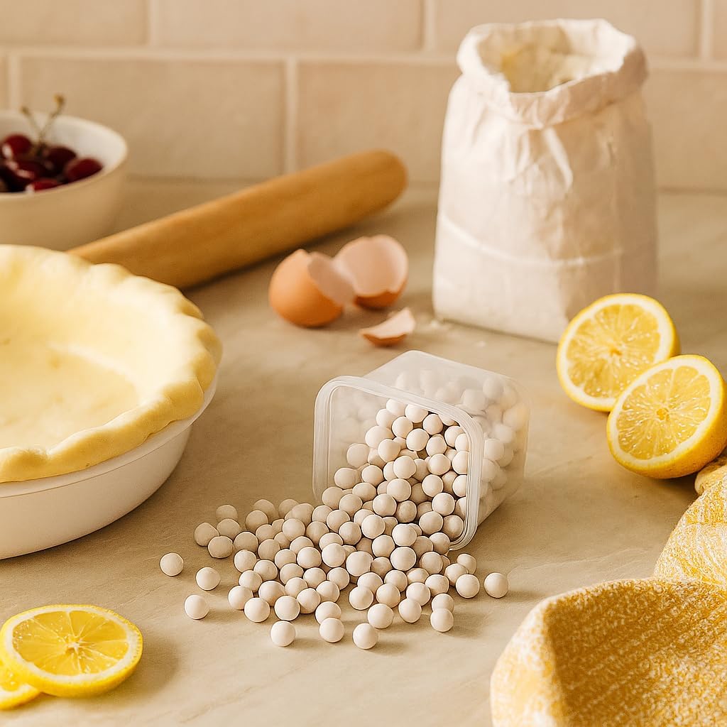 Mrs. Anderson's Baking Pie Weights | Natural Ceramic Stoneware Beads for Blind Baking | Heat-Safe, Food-Safe, Easy to Use | Prevents Shrinking, Puffing, Bubbling | Individual Weighted Balls