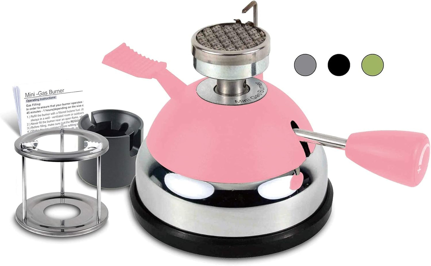 BLUEFIRE Butane Mini Burner for Tabletop Coffee Siphon Syphon/w Furnace Stand and Assembly Rack Ceramic Windproof Torch Head Portable Cooking Stove Espresso Maker Chafing Soup Tureens Fondue