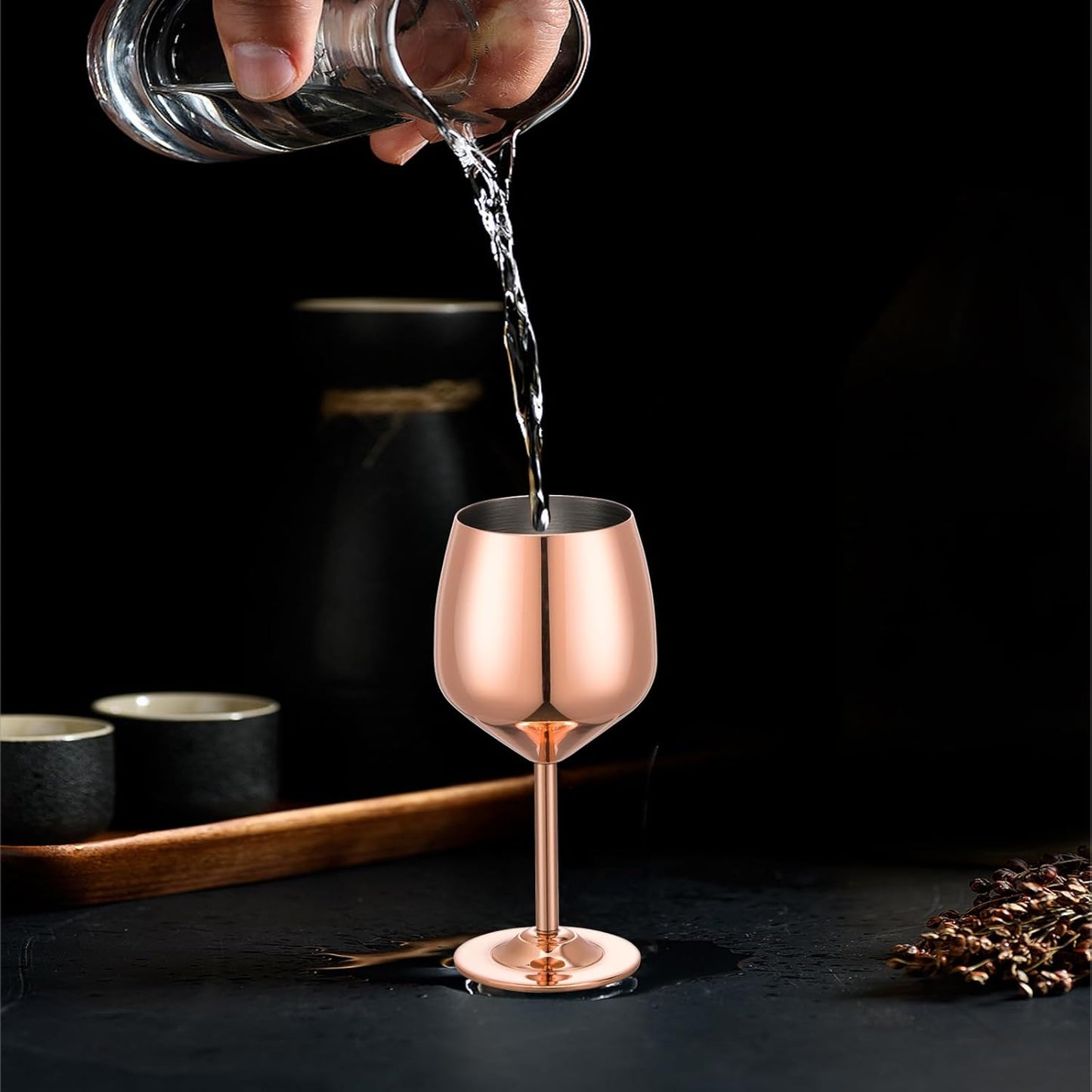 Shot Glasses, 2 oz Shot Glass Set, Stainless Steel Shot Glasses, Mini Wine Glass Perfect for Tasting Brandy,Suitable for family dinner party, party supplies, bar tools, gifts(set of 2)