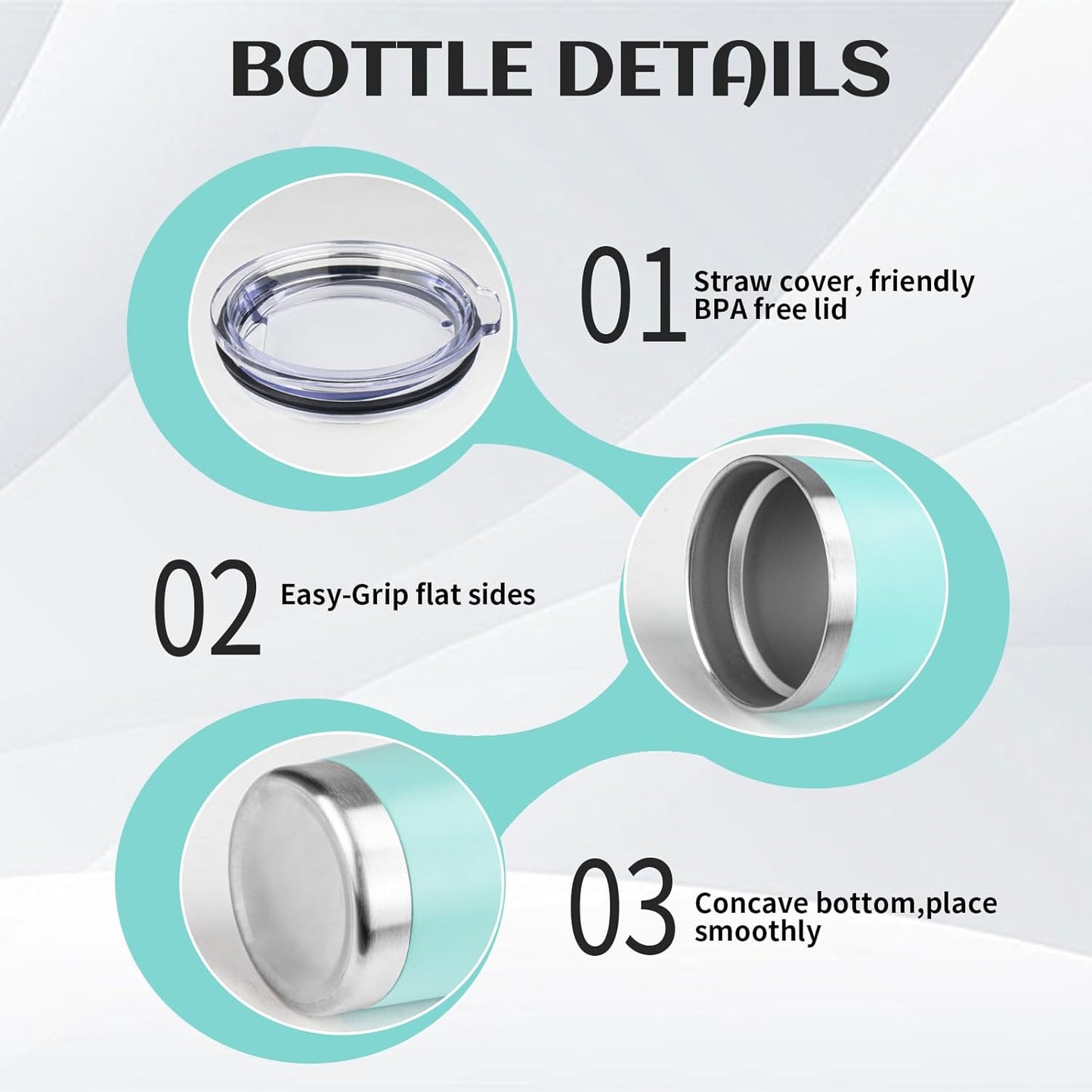 StarSpeed 20oz Tumbler Bulk with Lid, Stainless Steel Insulated Tumblers Double Wall Vacuum Insulated Travel Mug, Powder Coated Coffee Cups for Hot and Cold Drinks(Light Green,6)