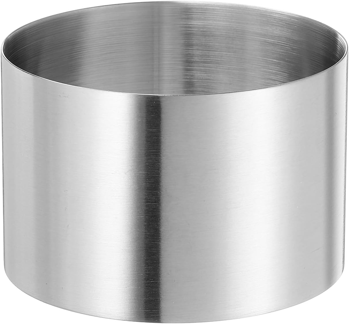 HARFINGTON Round Cake Ring 2.95 x 2 Inch Seamless Stainless Steel Pastry Mousse Dessert Ring Mirror Coating for Baking Cooking Making Tool