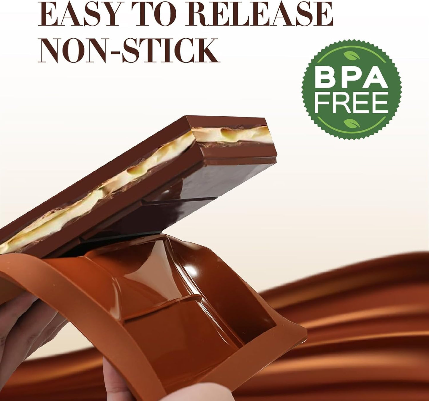 2 PCS Chocolate Bar Molds Deep Silicone Molds for Chocolate Bar Pistachio Dubai Candy Milk Chocolate Stuffed Bar