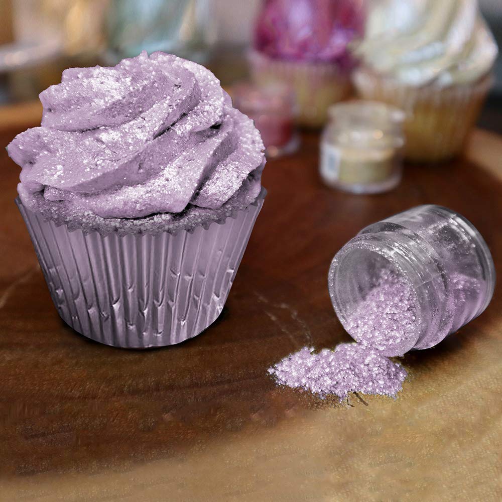 BAKELL Lilac Purple Edible Glitter, 25 Grams | TINKER DUST Edible Glitter | KOSHER Certified | 100% Edible Glitter | Cakes, Cupcakes, Cake Pops, Drinks, Dessert Vegan Glitter & Dusts (25g, Lilac Purple)