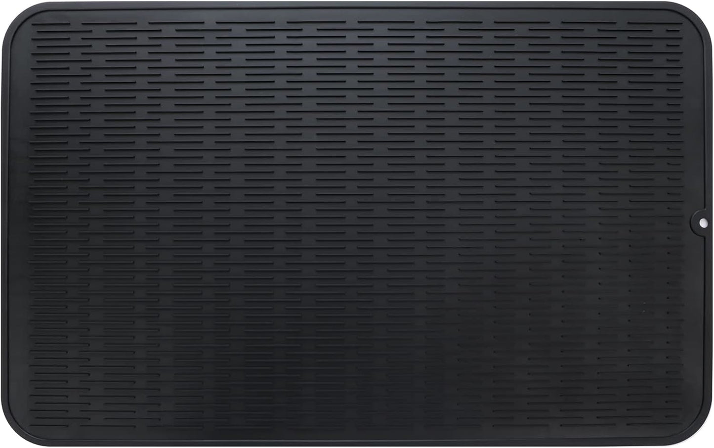 Silicone Dish Drying Mat for Multiple Usage,Easy clean,Eco-friendly,Heat-resistant Silicone Mat for Kitchen Counter or Sink,Refrigerator or Drawer Liner Black 3XL 28 inches x 18 inches