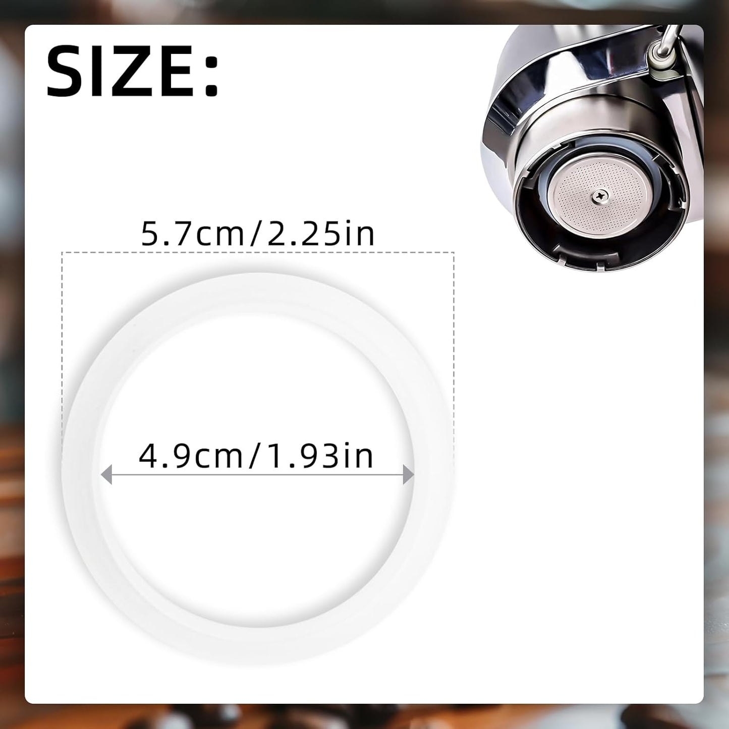 4 Pcs Replacement Gasket Seal Ring, 51mm Silicone Steam Ring Espresso Machine Repair Kit, Grouphead Gasket Replacement Part Compatible with De'longhi EC820 EC850 EC860 DEDICA EC680 EC685 Smeg