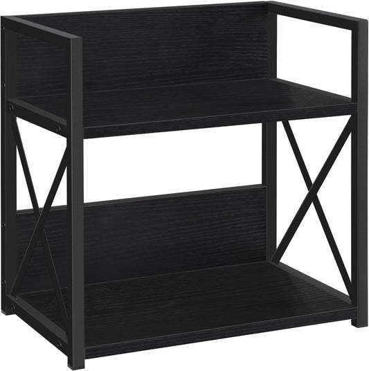 YINMIT Countertop Shelf Organizer,Coffee Bar Accessories,Spice Rack,Coffee Counter Shelf,2 Tier Coffee Organizer Station for Mugs,Cups,Cream,Syrup(Black, Medium)