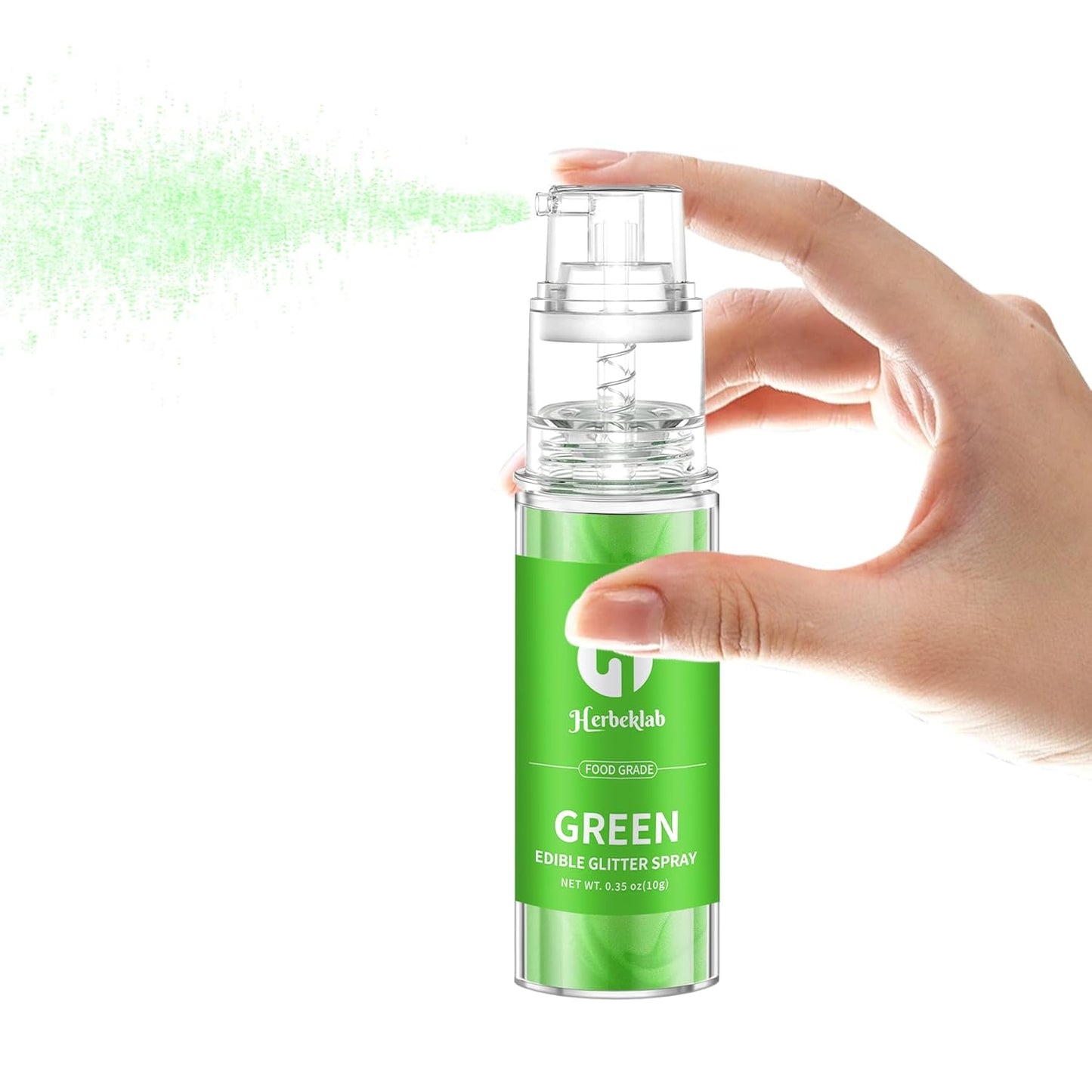 Green Edible Glitter Spray - 10g Edible Green Glitter for Cakes Food Grade Drink Glitter for Cocktails Chocolate Cake Pop Strawberry