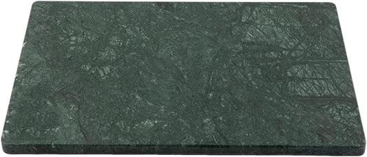 Green Marble Cutting Board 12x16 Inch, Marble Slab Pastry Board With Non-Slip Feet For Baking, Cheese, Charcuterie, Chocolate