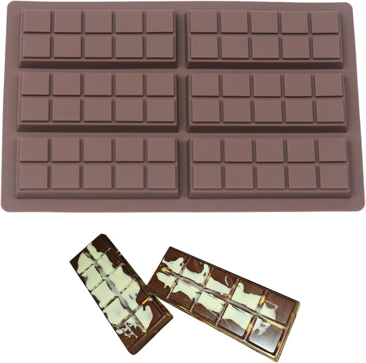 Dubai Chocolate Mold-Non-Stick Chocolate Bar Mold, Food Grade Silicone Deep Mold for Chocolate Stuffed Bar,Candy, Snacks,DIY Treats & Homemade Gifts (10 Snap)