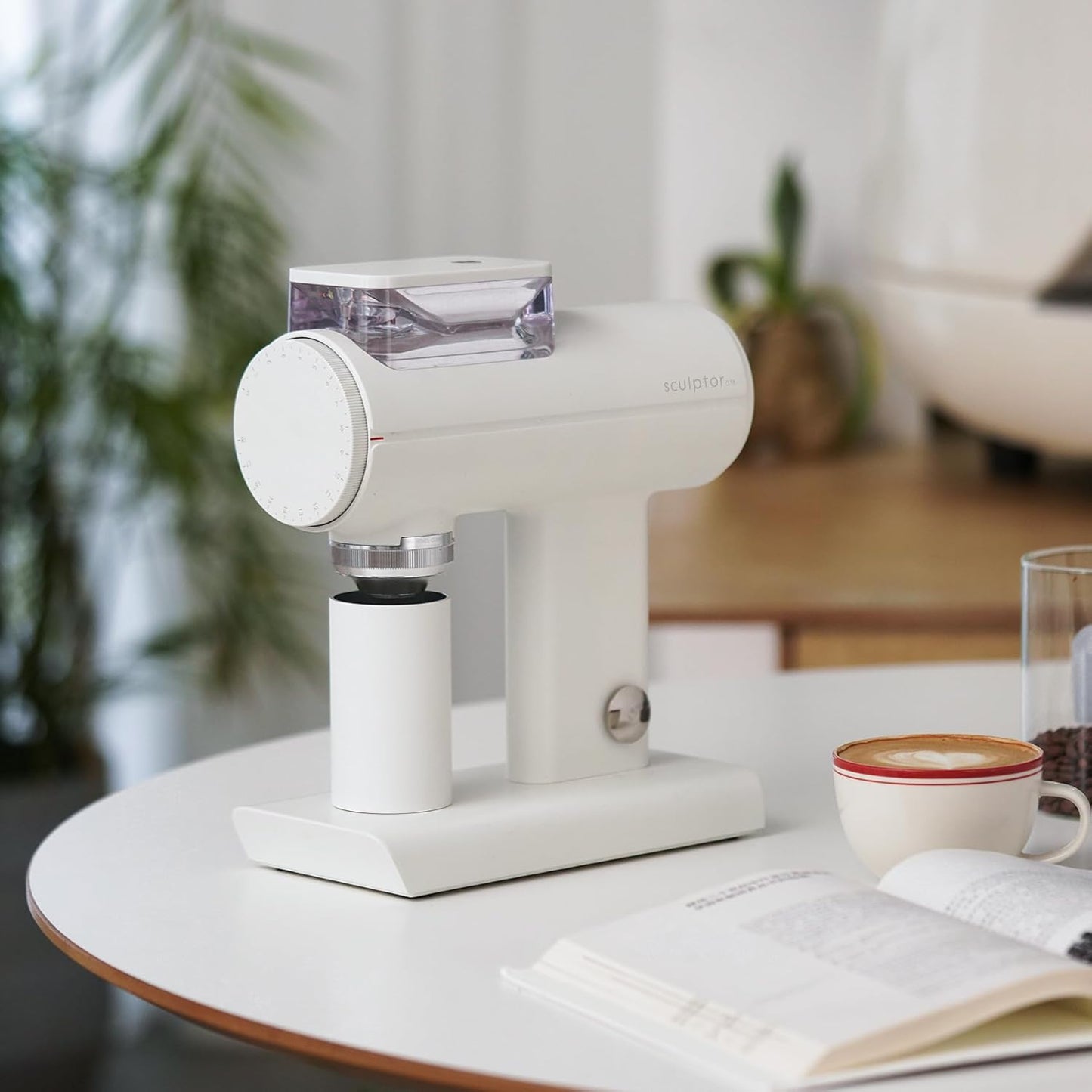 TIMEMORE Sculptor 078 Turbo Burr Coffee Bean Grinder, Electric Grinder with Stepless Coarseness Adjustment, Only Suitable for Pour over - White