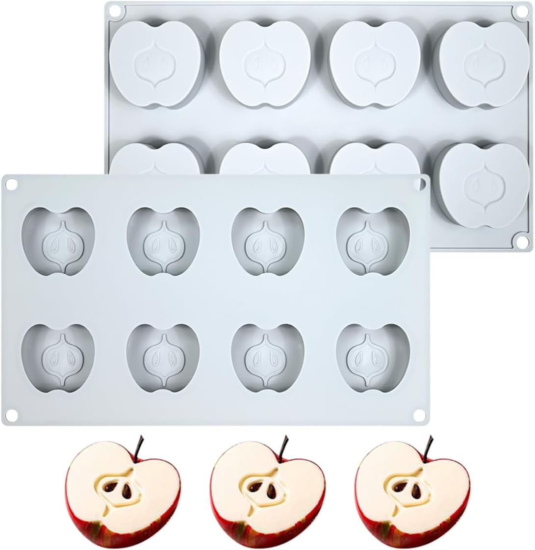 mostsom Appple Shaped Mousse Silicone Molds Chocolate Cake Mould Dessert Baking Form Cake Decorating Tools (G_ Appple)