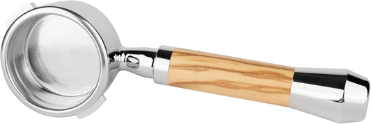 LILQ 58mm Bottomless Naked 2 Ears Portafilter Compatible with Gaggia Machines– Includes 18–20g Basket (Olive Fusion, 58mm For Gaggia)