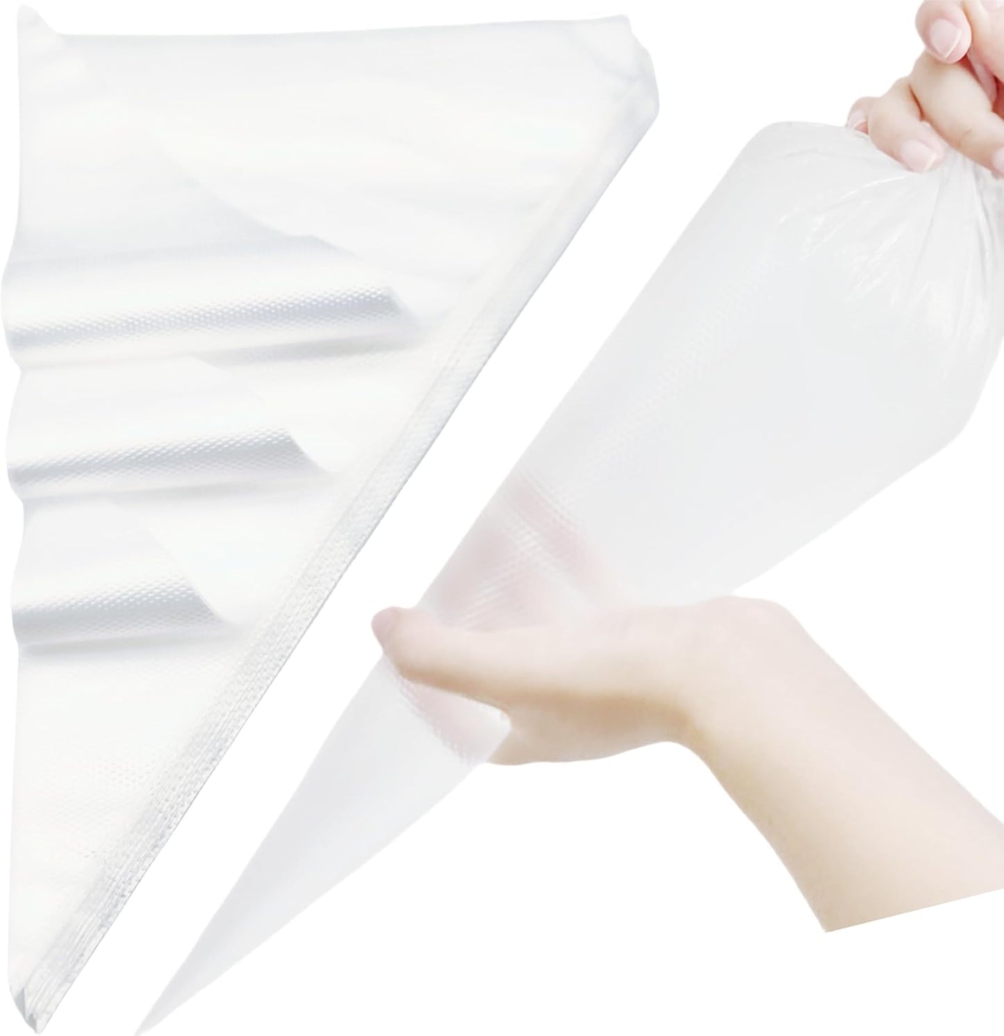 18 Inch Large Piping Bags - 100 Pack Disposable Pastry Bags - Thick Anti-Burst Pastry Icing Frosting Piping Bags For Decorating Cupcakes Cakes Cookies (Large 18 Inch-100 Pack)