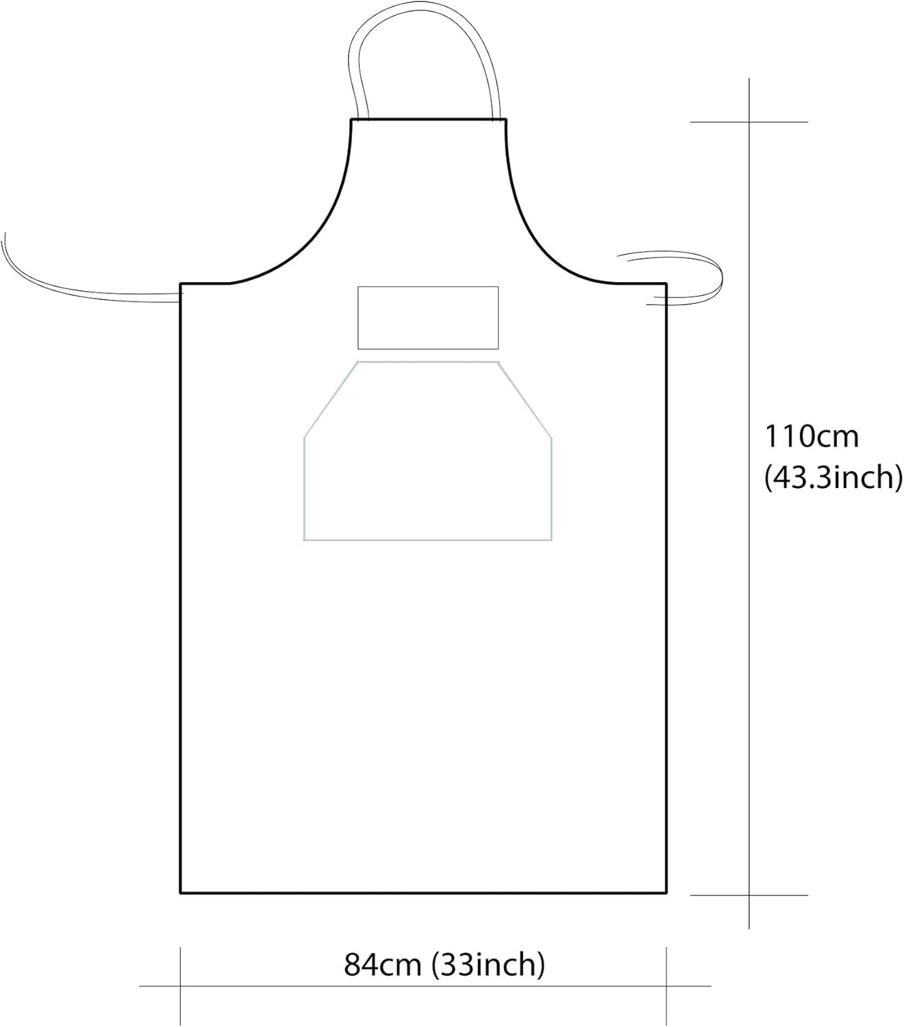 Artist apron/Long apron - Red