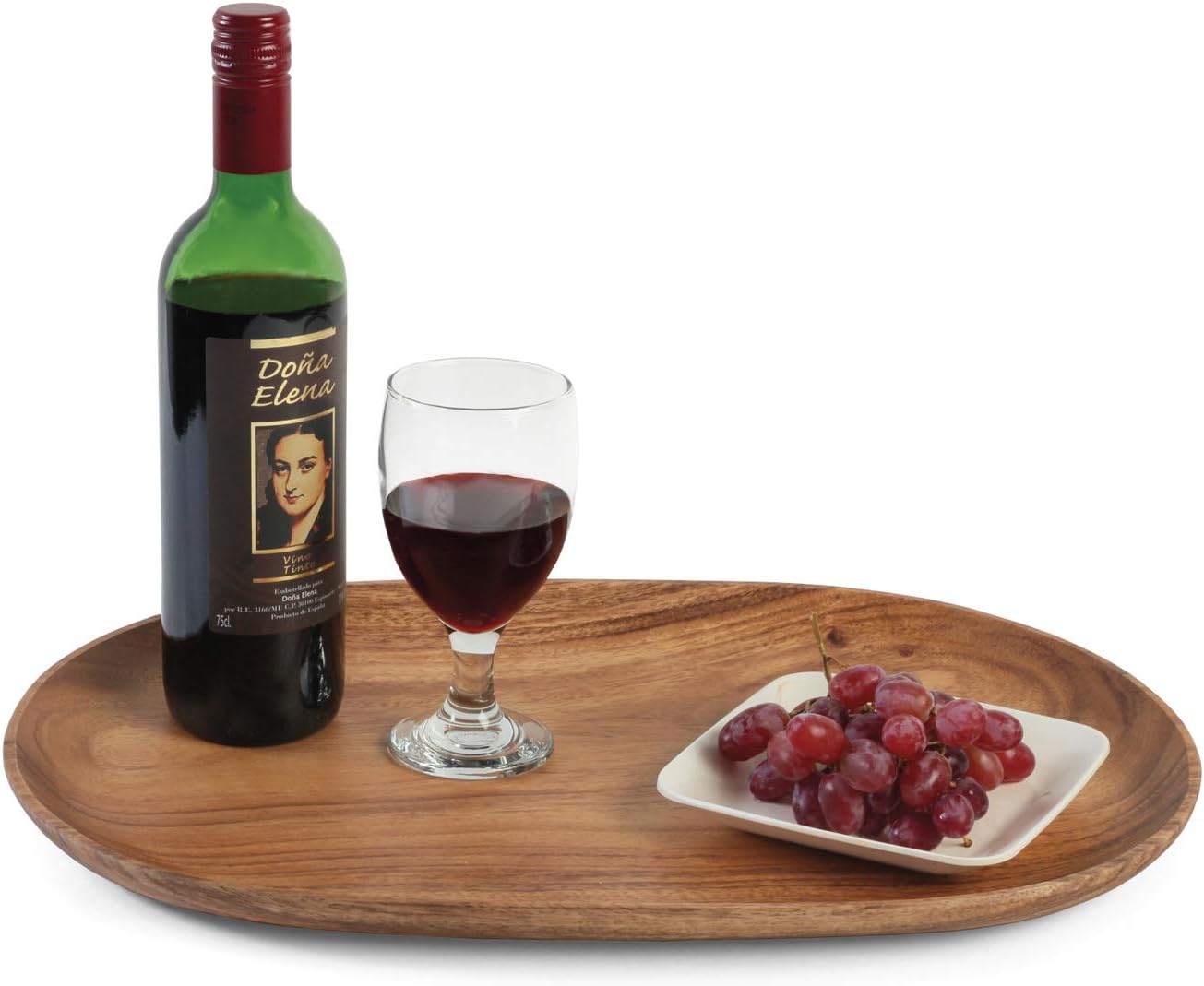 Woodard & Charles 18-Inch Acacia Oval Tray, Natural Acacia Extra Large