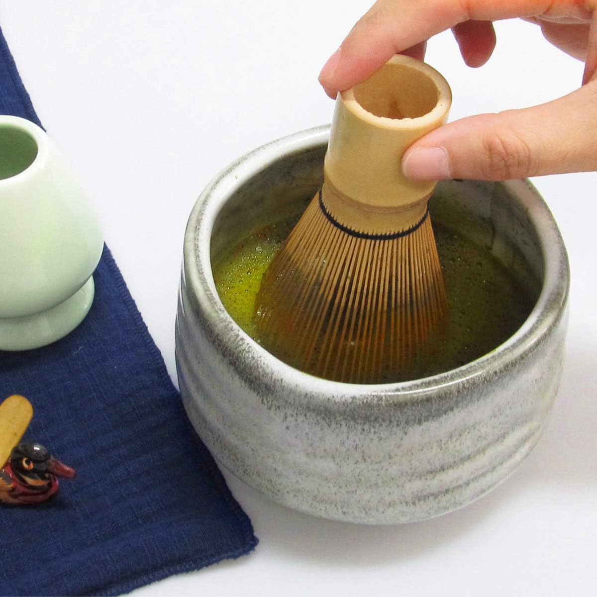 Artcome Matcha Ceremony Kit for Japanese Tea Ceremony, Traditional Matcha Bowl, Whisk, Tea Scoop, Matcha Powder Strainer, Matcha Tea Set For Making Usucha, Koicha and Matcha Latte (Gray)