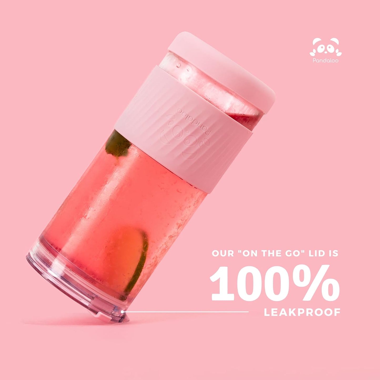 Pandaloo® Glass Cups With Lids and Straws -20 Fl Oz- Perfect Size Iced Coffee Cup - Smoothie Cup With Bamboo Lid and On the go Lid - Glass Tumbler With Straw (1 Count (Pack of 1), Vanilla Cream)