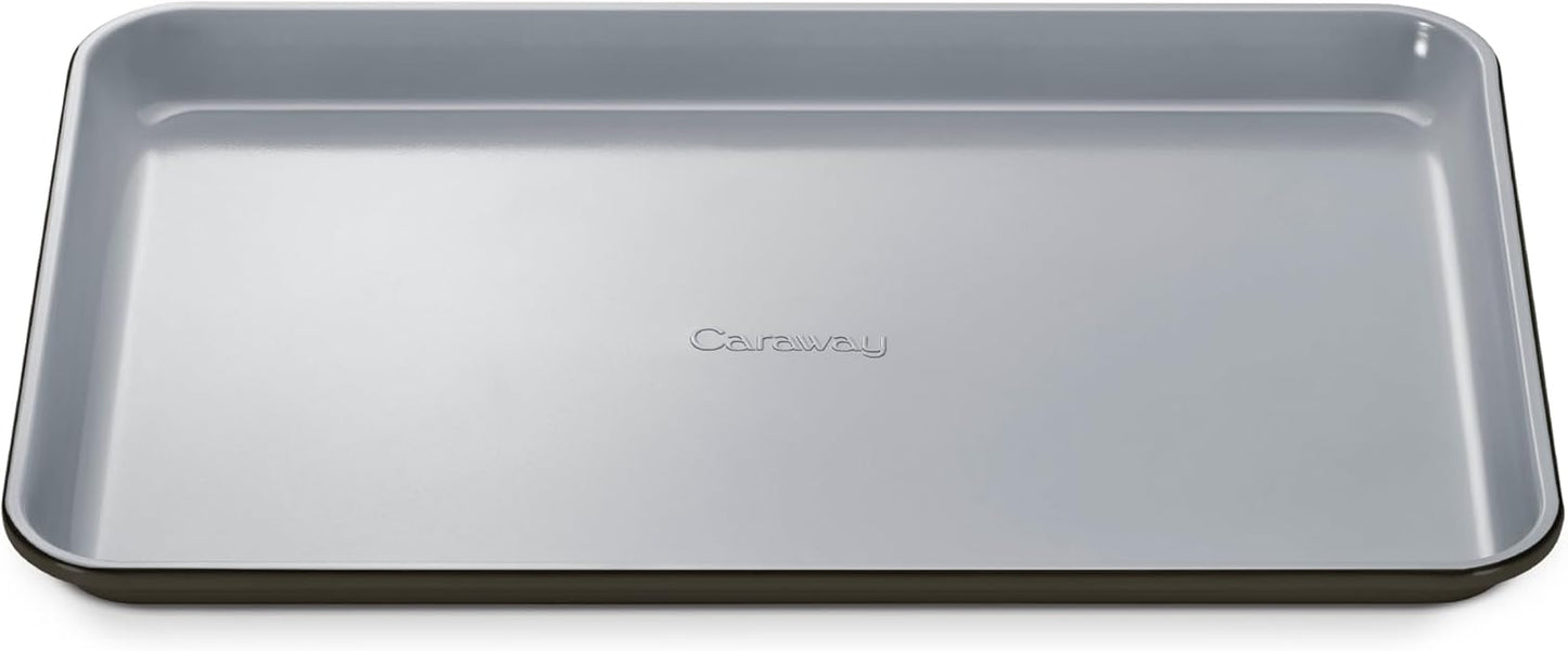Caraway Non-Stick Ceramic Baking Sheet - Naturally Slick Ceramic Coating - Non-Toxic, PTFE & PFOA Free - Perfect for Baking, Roasting, and More - Medium (15" x 10") - Black