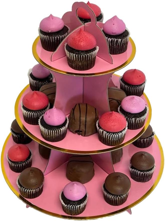 Pink Cupcake Stand, 3 Tier Cupcake Stand