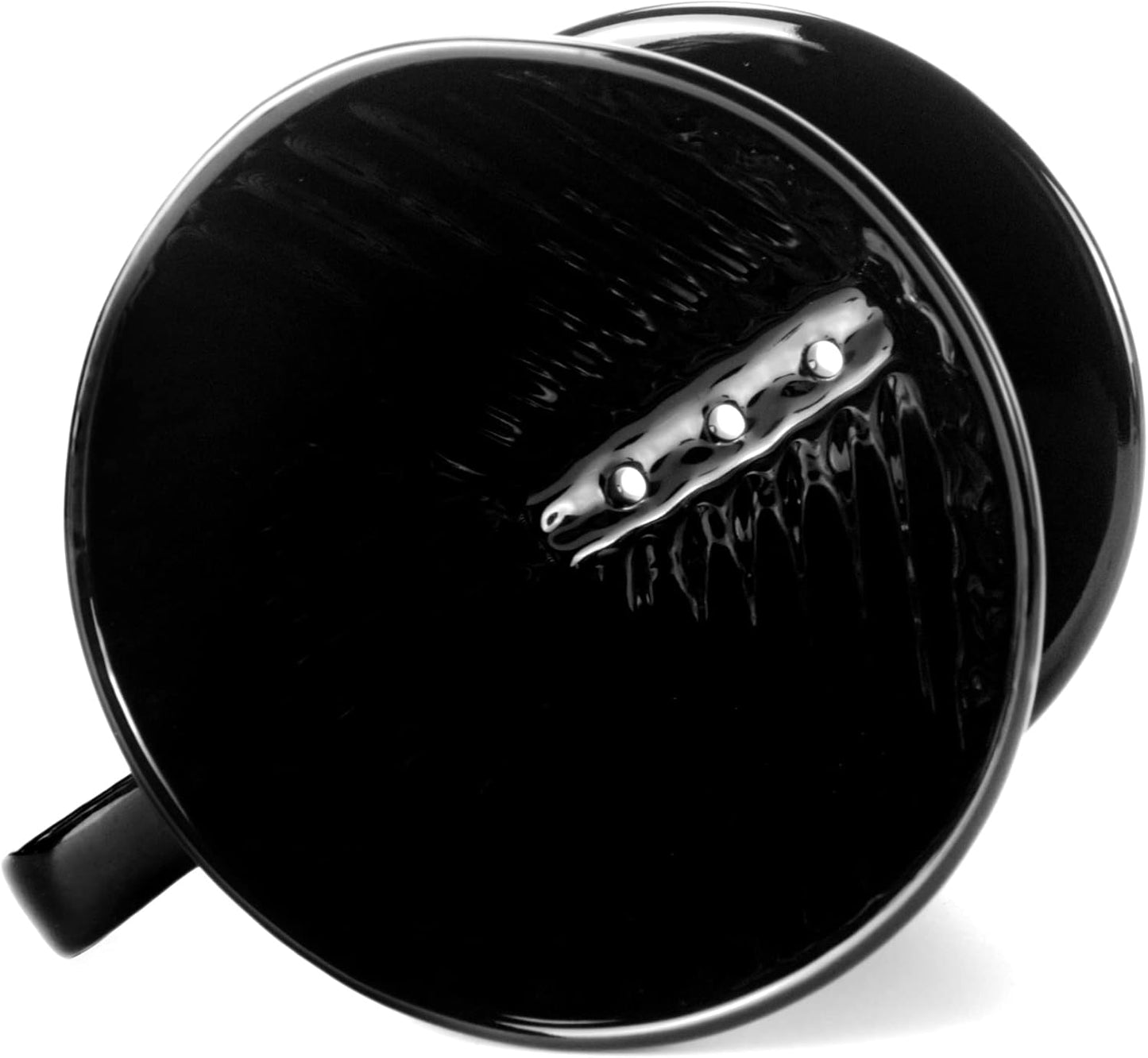 Pour Over Ceramic - Coffee Dripper Ceramic Coffee Maker with 3 Holes Flat Bottom, Porcelain Slow Filter Cone for Travel, Camping, Office, Home, Coffee Maker Brew