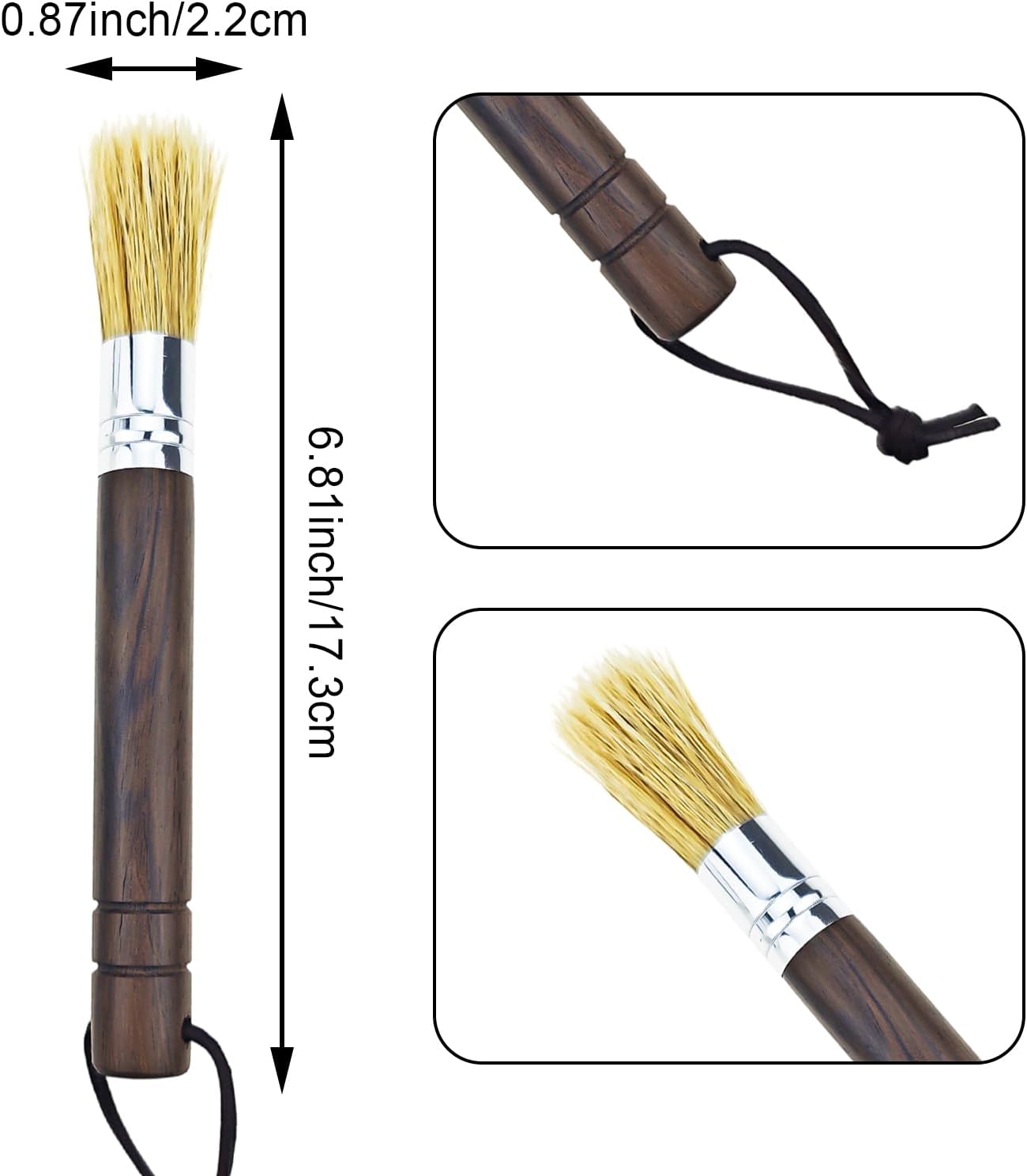 2 PACK Coffee Grinder Cleaning Brush, Espresso Maker/Machine Cleaner Tool for Camping Home Kitchen Barista, Leather Hanging