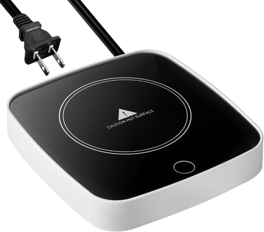 Coffee Mug Warmer Waterproof Smart Cup Warmer with 3 Temperature Setting for Warming & Heating Coffee, Beverage, Milk, Tea and Hot Chocolate (White)