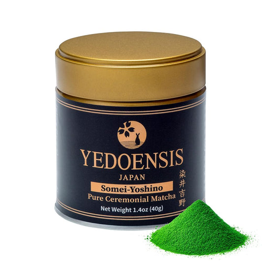 YEDOENSIS Pure Ceremonial Matcha "Somei-Yoshino" - Organic Authentic Japanese Green Tea Ceremonial Matcha Powder, JAS Certified Organic Vegan Gluten-Free (40g)