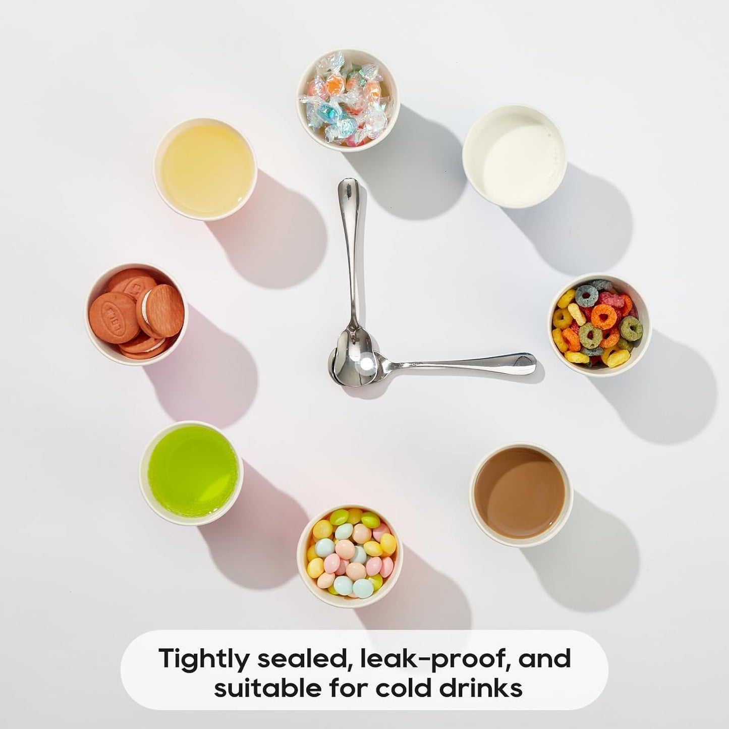 500 Pack 5oz Paper Cups, Multicolor Paper Disposable Cups, Small Mouthwash Cups, Cold Beverage Drinking Cup for Party, Travel and Event (Dots)