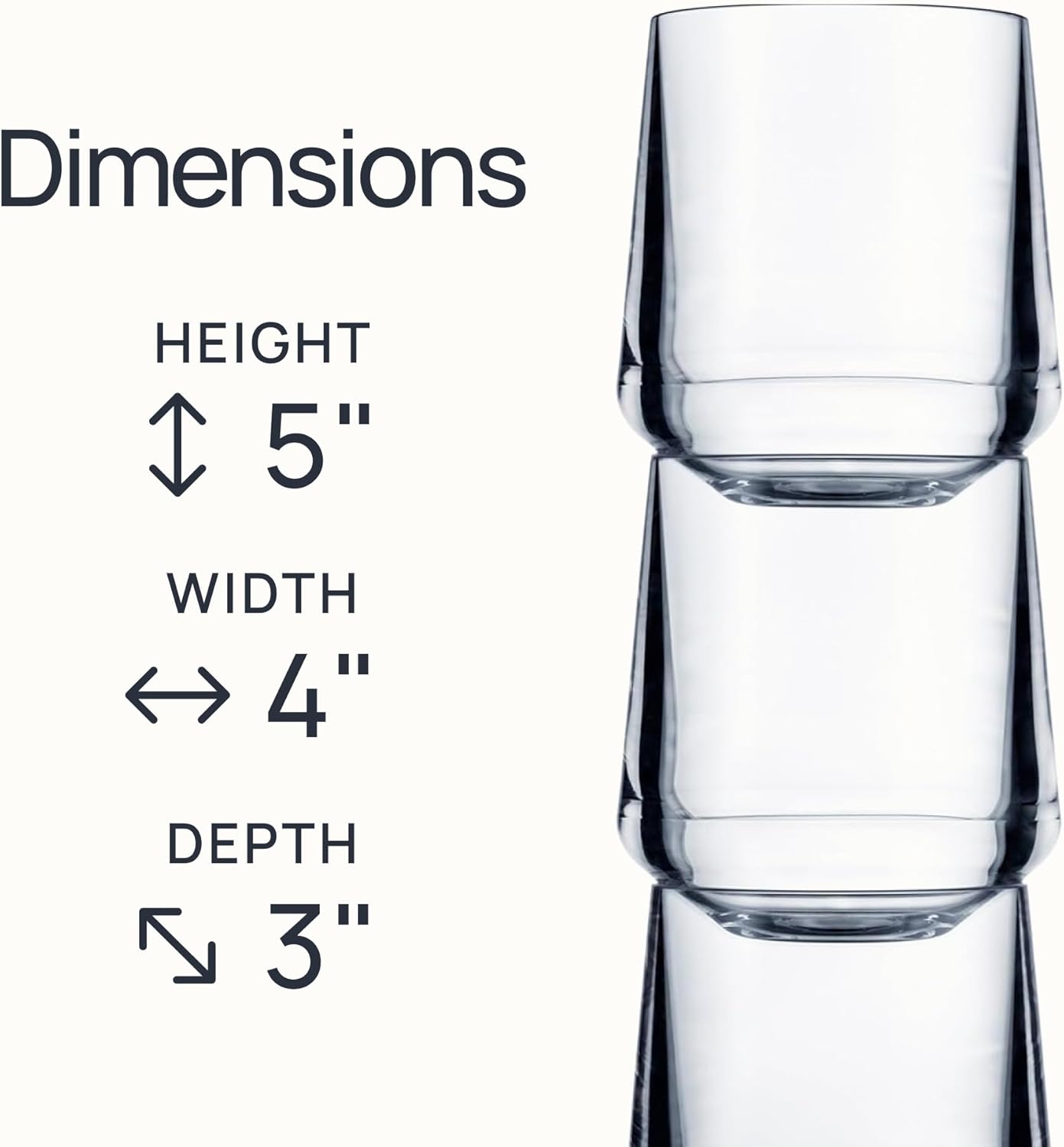 Drinique Unbreakable Stemless Wine Glasses (Set of 4) 12oz Tritan Plastic Stemless Glassware for Indoor or Outdoor Use - Amber