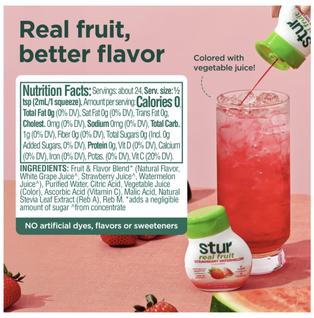 Stur Liquid Water Enhancer | Classic Variety Pack | Naturally Sweetened | High in Vitamin C & Antioxidants | Sugar Free | Zero Calories | Keto | Vegan | 5 Bottles, Makes 120 Drinks