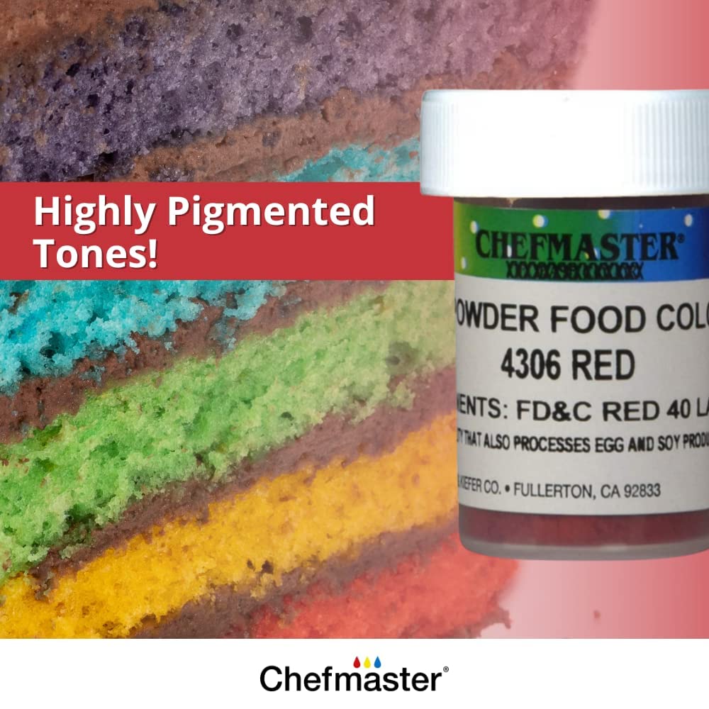 Chefmaster Black Dry Powder Candy Color | Vibrant Shades | Chocolate, Macarons, Fondant | Decorating | Professional-Grade Dye | Easy-to-Use | Manufactured in USA | 3 grams
