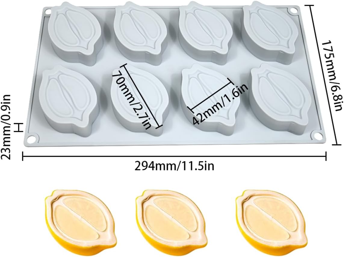 mostsom 3D Lemon Silikone Cake Mold For Baking Mousse Desserts Bakeware Cake Decorating Tools (I_ Lemon)