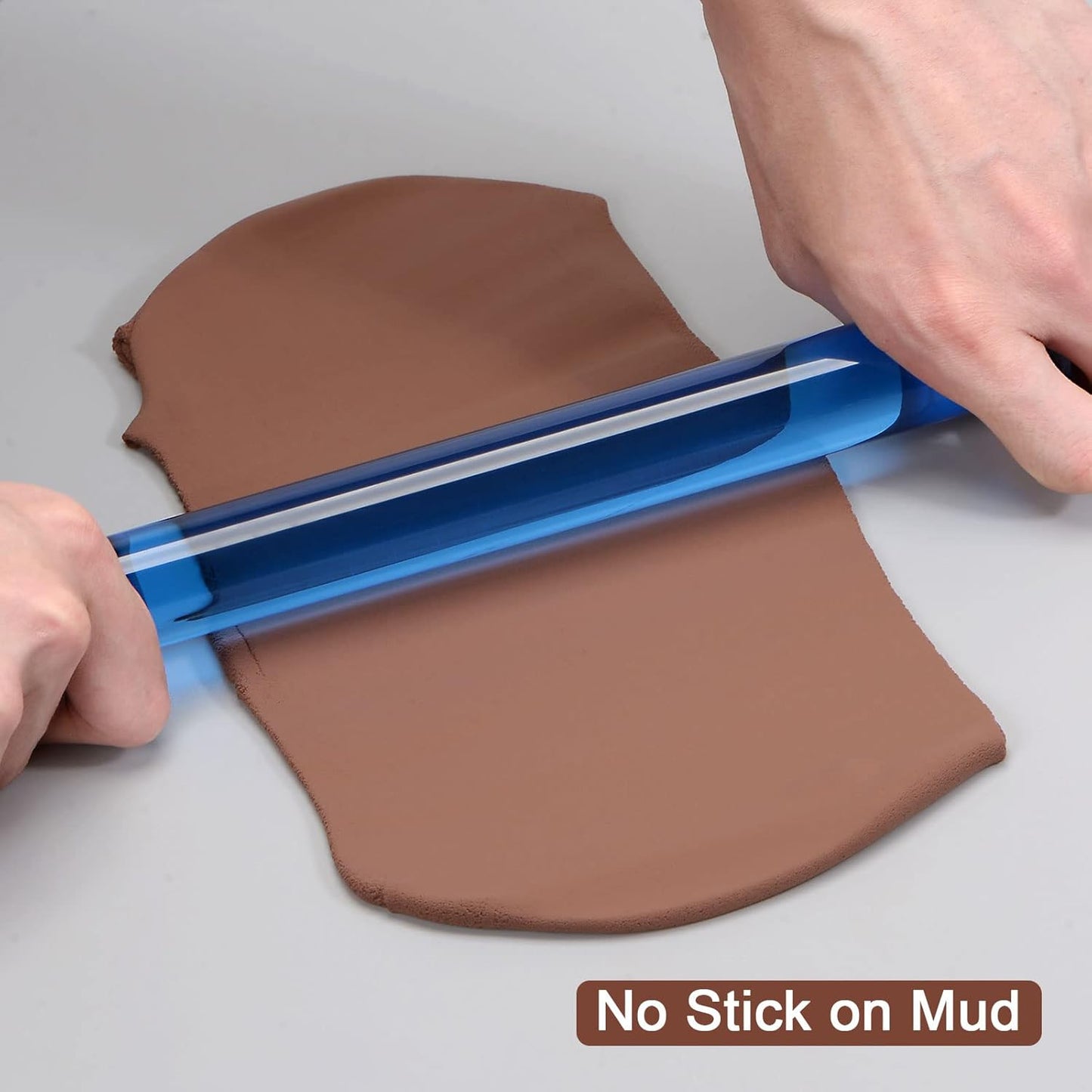 HARFINGTON Acrylic Clay Roller 6 Inch x 1 Inch Solid Non-Stick Plastic Round Tube Roller Polymer Clay Rod Fondant Rolling Pin for Shaping, Sculpting, Modeling DIY Crafts, Pink