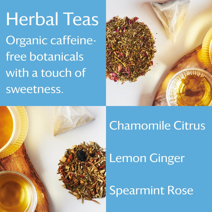 Grace Farms Tea Variety 108 Count Envelopes | Black, Green, and Herbal Individually Wrapped Tea Bags (6 flavors × 18 each) | Fair Trade, USDA Organic, Kosher Tea Variety Pack