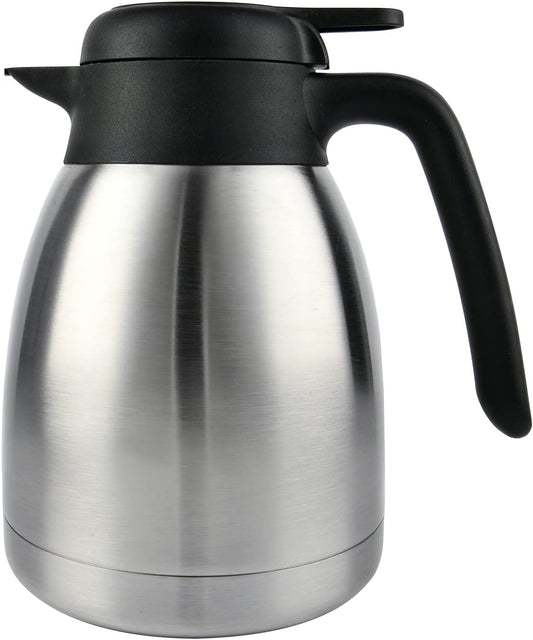 Heritage66 Stainless Steel Thermal Coffee Carafe Triple Layer Thermal Vacuum insulated 12 hours heat Retention/24 hours cold Retention/ 1 Liter Tea, Water, and Coffee Dispenser