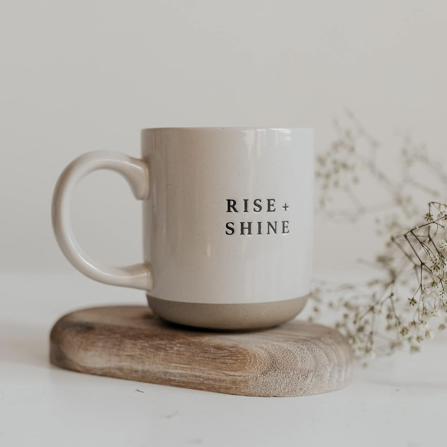 Sweet Water Decor Stoneware Coffee Mugs | Novelty Coffee Mugs | 14oz Stoneware Coffee Cup | Microwave & Dishwasher Safe | Funny Coffee Mug | Birthday Gift (Rise and Shine)