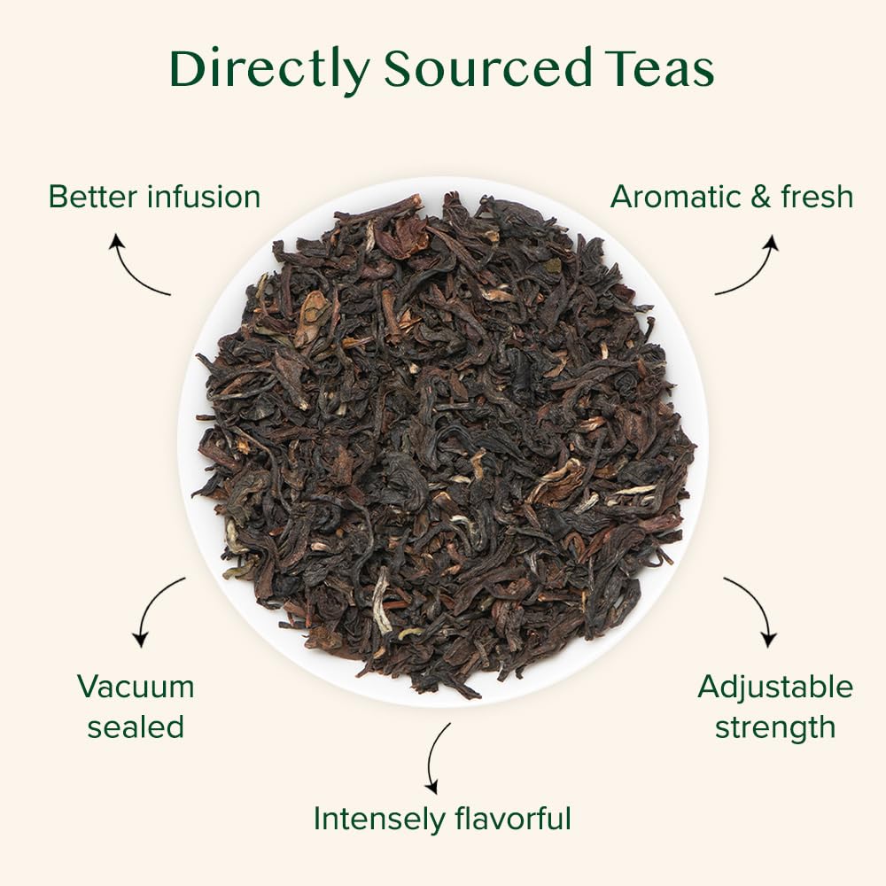 VAHDAM, Darjeeling Tea Leaves From Himalayas 340g (170+ Cups) Pure Unblended Darjeeling Black Loose Leaf Tea | Packed & Shipped Direct From Source In India