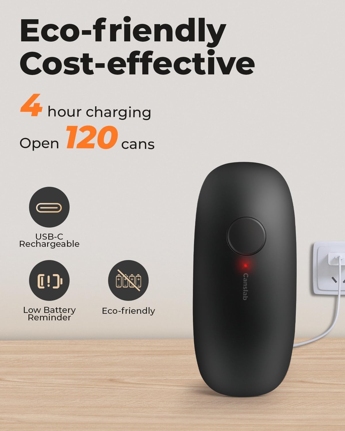 Rechargeable Electric Can Openers for Kitchen for Seniors with Arthritis- USB Battery Automatic Can Opener for Any Size Can - Smooth Edge, Handsfree, Portable Small One Touch Opener