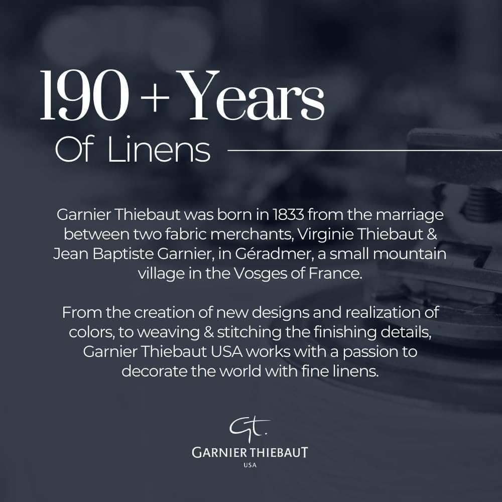 Garnier Thiebaut Hortensia Blue (Blue Hydrangea) French Kitchen Towel 22"x30", Cotton, Jacquard