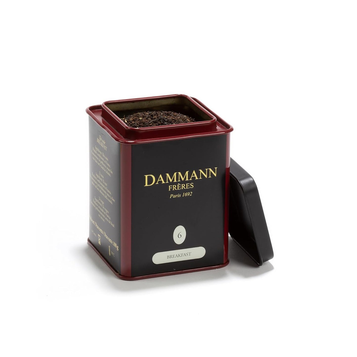 Dammann Freres Loose Leaf, Breakfast, Premium Gourmet French Black Tea, 3.52 Ounce Tin