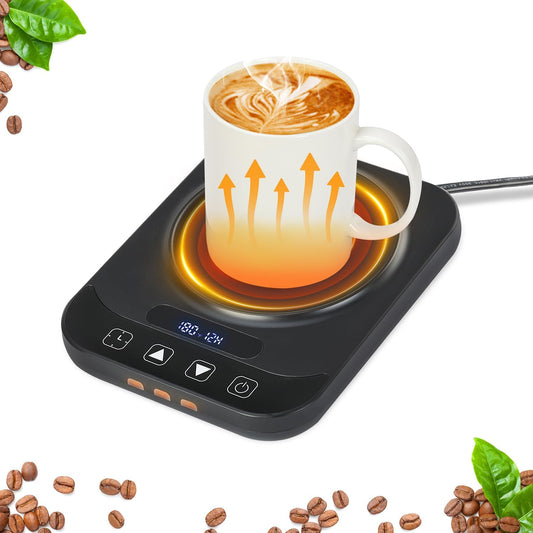 Coffee Mug Warmer - 36W Smart Cup Warmer for Coffee with 9-Temp Settings Display, 1-12H Timer, Electric Beverage Tea Water Milk Warmer for All Cups and Mugs
