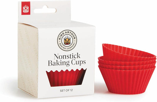 King Arthur Baking Company Non-Stick Silicone Muffin Cups, High-Heat Safe, Regular Size, Set of 12