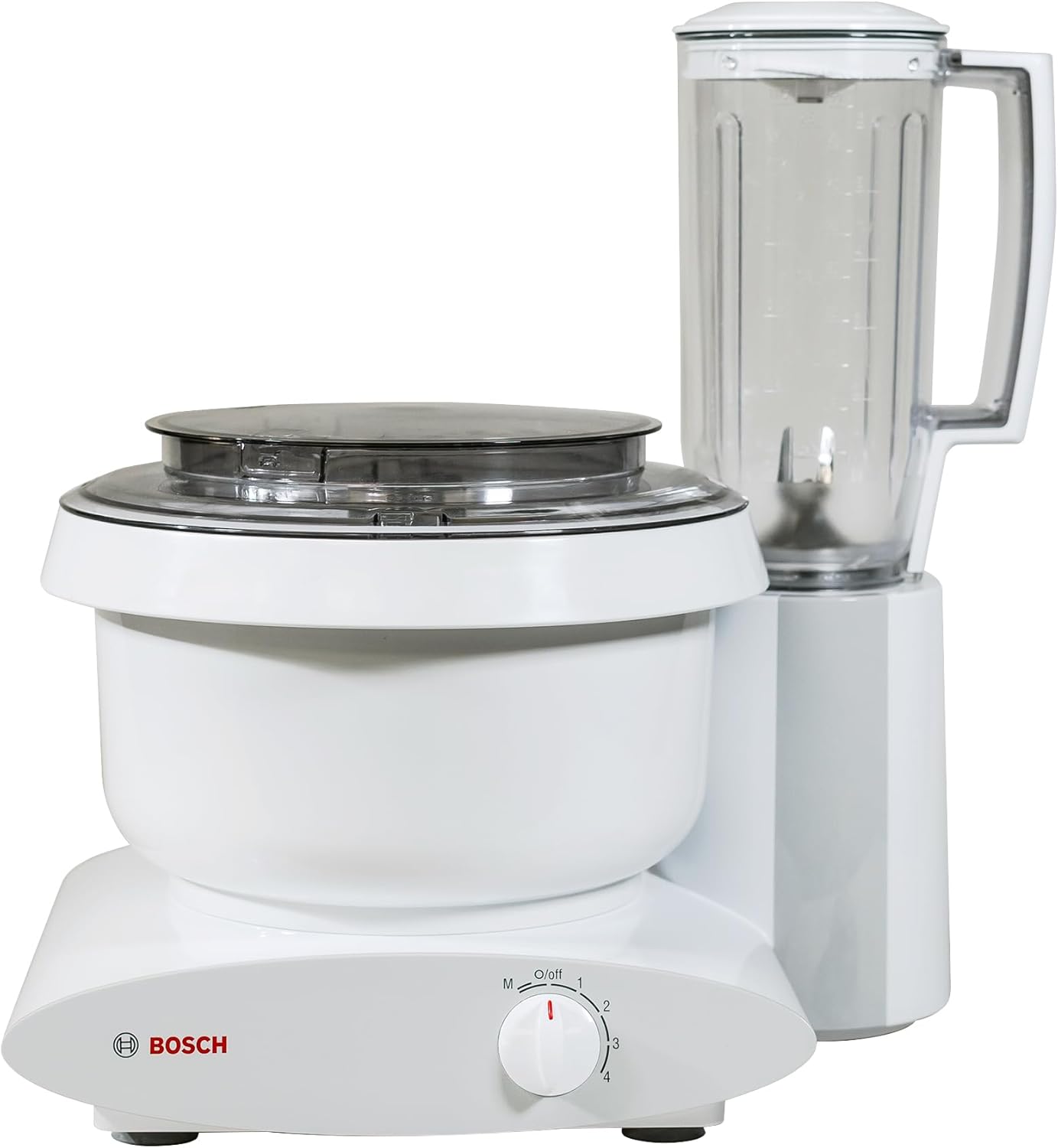 Bosch Universal Plus Stand Mixer 500 Watt, 6.5 Quarts with Wire Whips, Dough Hook, NutriMill Dough Hook Extender, and Blender Bundle