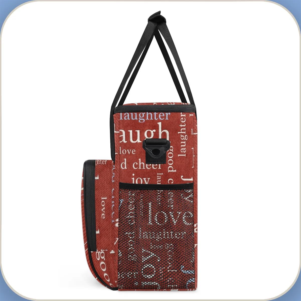 red love romance Coffee Maker Carring Bag Travel Carrying Storage Tote Bag Compatible with Keurig K-Mini or K-Mini Plus Portable Single Serve Coffee Brewer Case with Pockets for K-cup Pods