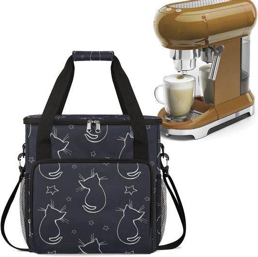 cfpolar Coffee Maker Storage Bag, Waterproof Travel Carrying Storage Tote Bag Organizer Case, Compatible with K-Mini or K-Mini Plus, And Suitable for Other Accessories， With Pockets for K-Cup Pods