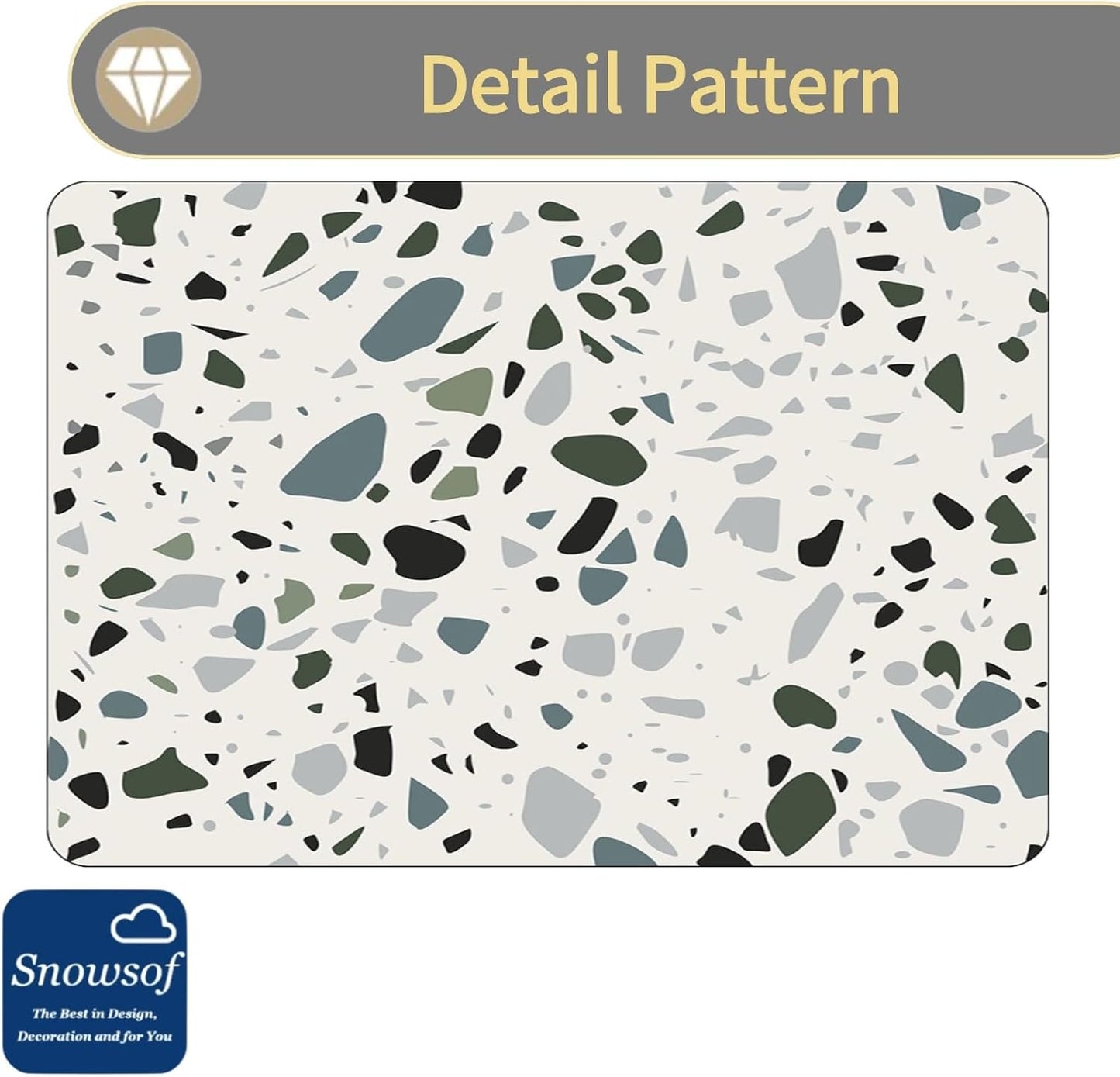 Dish Drying Mat - Absorbent Countertop Mat for Coffee Maker, Expresso Machine, Kitchen Use (02,20''×32'')